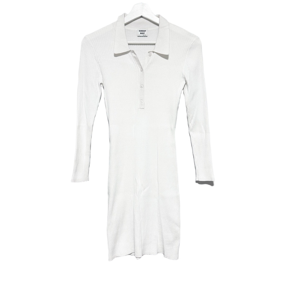 Sunday Best White Long Sleeve Dress